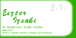 eszter izsaki business card